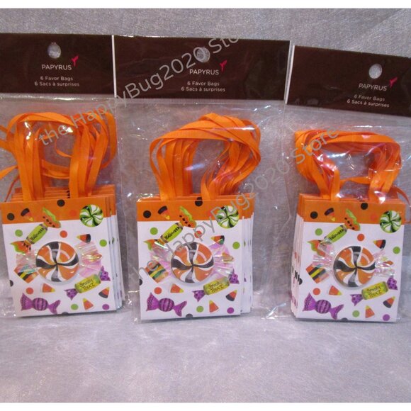 Papyrus Mini Treat Bags-favor - Halloween 3-D CANDY  *BUNDLE OF 3 PACKS*  SEALED - Picture 1 of 7